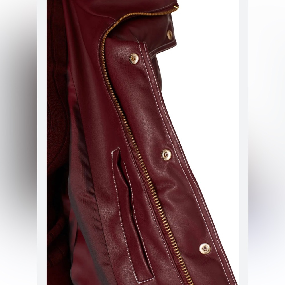 STAUD Burgundy Puffer Jacket - Picture 5 of 16